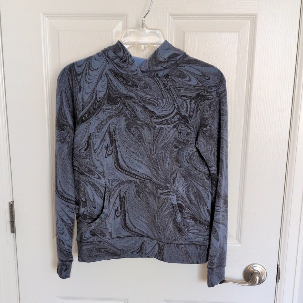 Athleta Girl In Your Element 2.0 Hoodie - Sumi Marble Blue - L